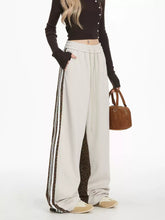 Retro Leopard Print Striped Sweatpants - COPPING THREADS - CHICISLAND